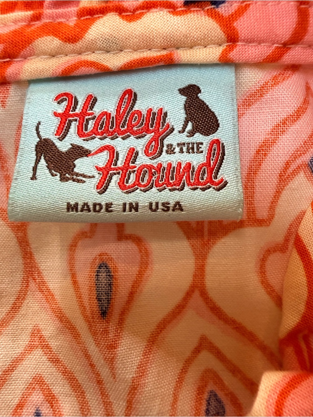 Haley & The Hound XL Geometric Print Cotton Shift Dress Ruffle Neck Boho USA - Picture 2 of 12